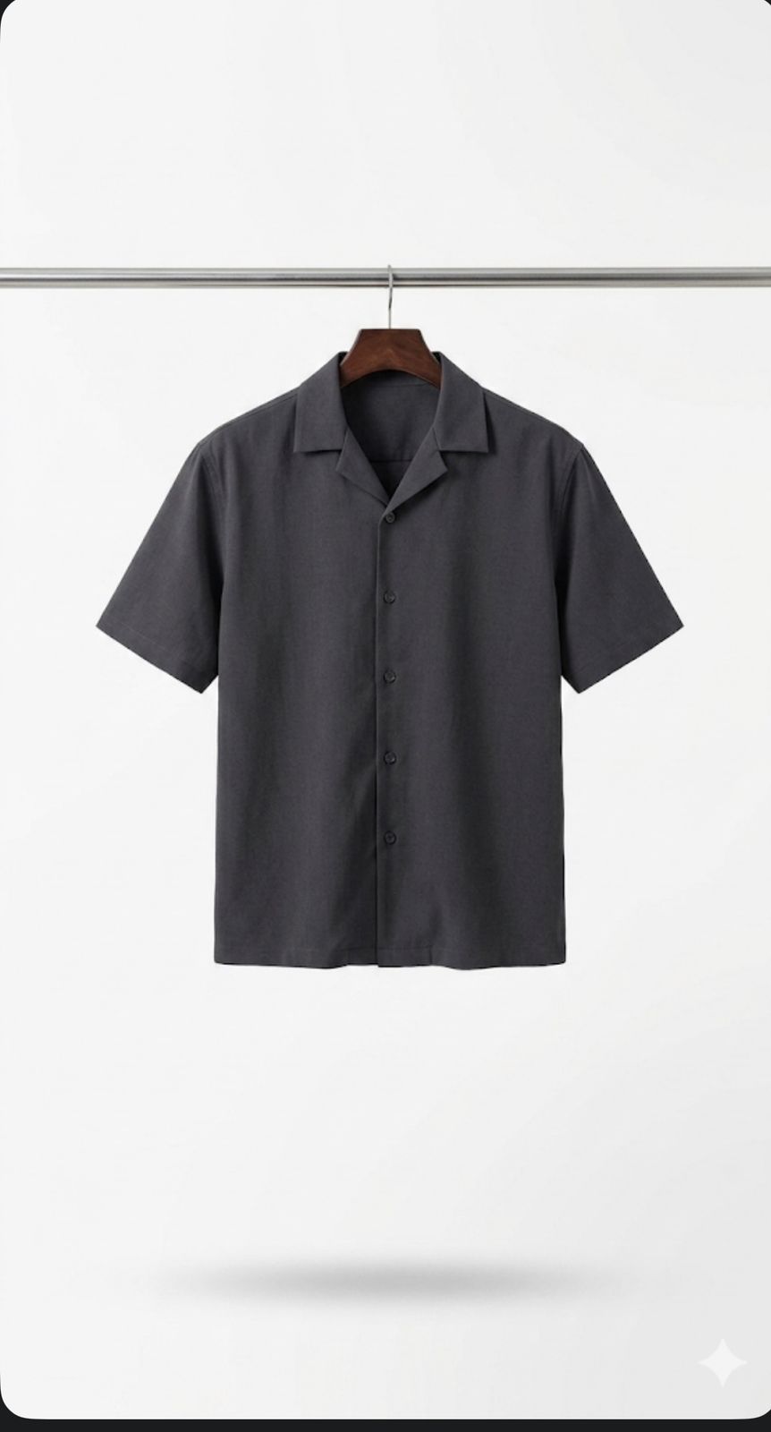 MENS MODERN CAMP COLLAR SHORT SLEEVE SHIRT